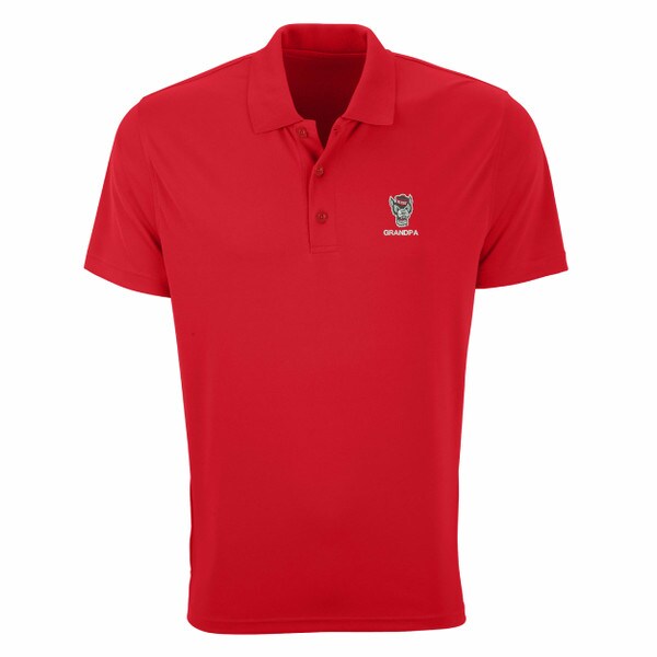 Red Omega Polo - Wolfhead Logo / Gr